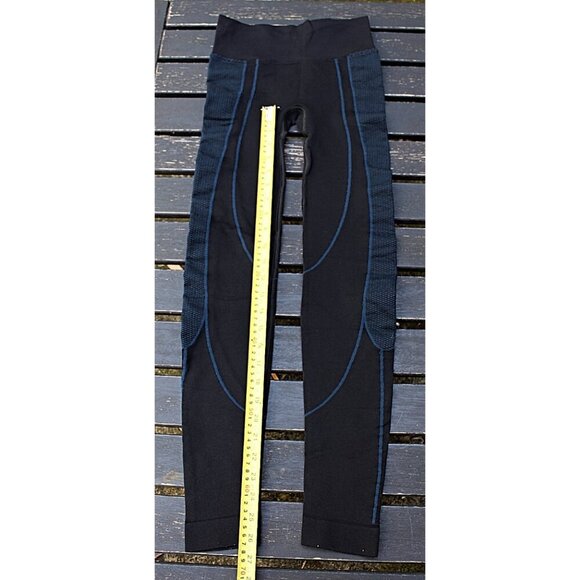 Sweaty Betty - Speedy Seamless Running Leggings in Black + Neon Blue, Med - Picture 5 of 10